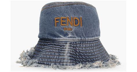 mens fendi bucket hat|Fendi denim bucket hat.